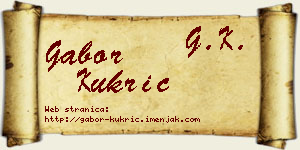 Gabor Kukrić vizit kartica